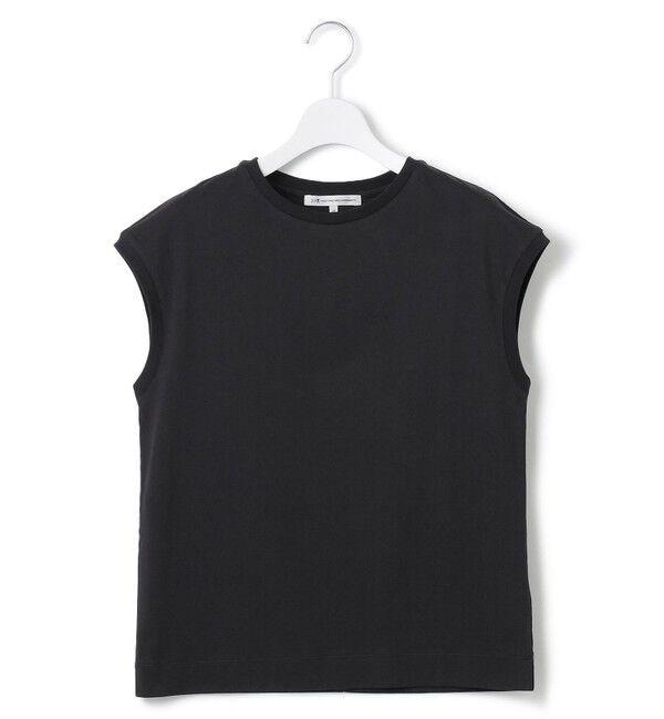 23区「【洗える】コンパクトヤーン フレンチスリーブ Tシャツ」|Tシャツ・カットソー|ブラック系