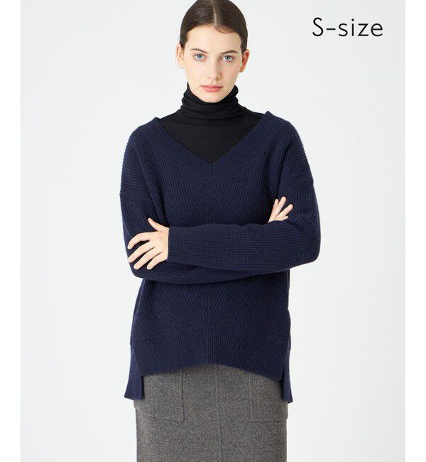 BEIGE,「【S-size】VARENNE / オーバーサイズニット」|ニット・セーター|Navy