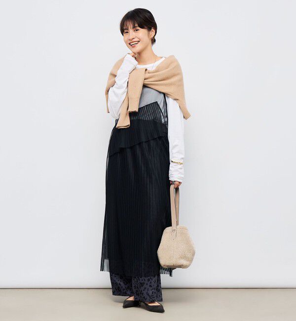 Rie Miller「ウォッシャブルチュールキャミワンピース」|ワンピース|