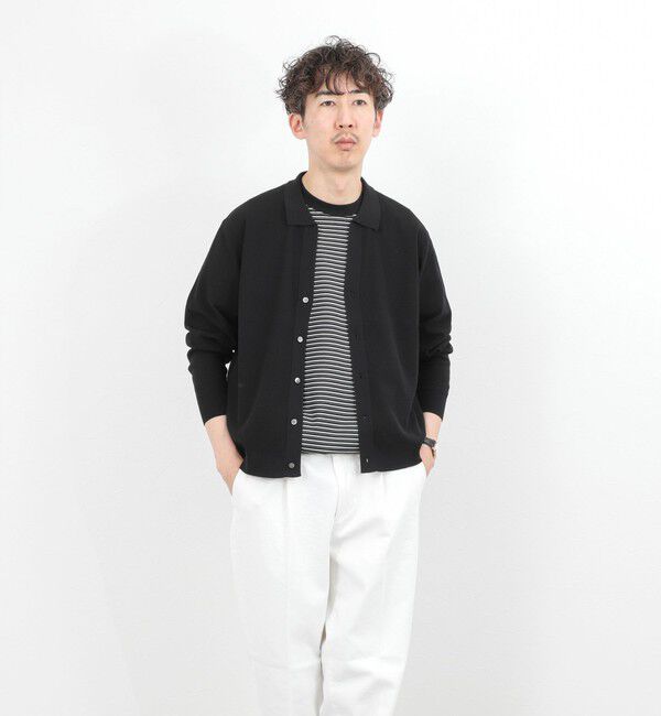 NOLLEY'S goodman「《SERIYA Cotton》吸湿カノコ襟付きカーディガン 26SS」|カーディガン|