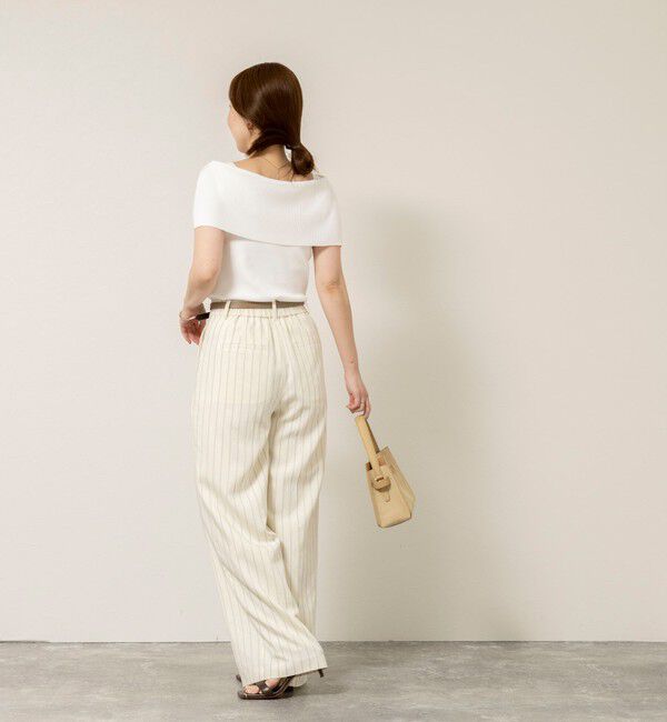 NOLLEY'S sophi「《手洗い可能》マルチファンクションマチ付きオフショルプルオーバー」|ニット・セーター|