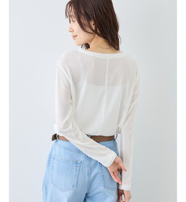 Rope&rsquo;Picnic「レイヤード風シアーロングスリーブTシャツ」|Tシャツ・カットソー|