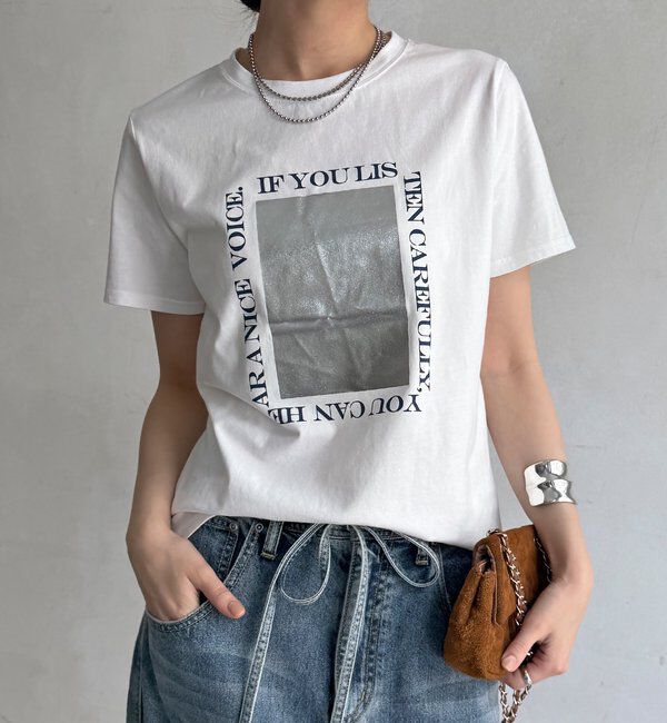  「【WEB限定】シルバープリントTEE」|Tシャツ・カットソー|オフホワイト