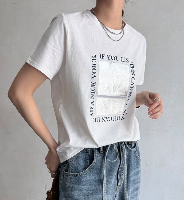  「【WEB限定】シルバープリントTEE」|Tシャツ・カットソー|