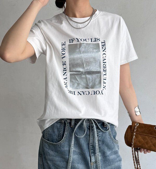  「【WEB限定】シルバープリントTEE」|Tシャツ・カットソー|
