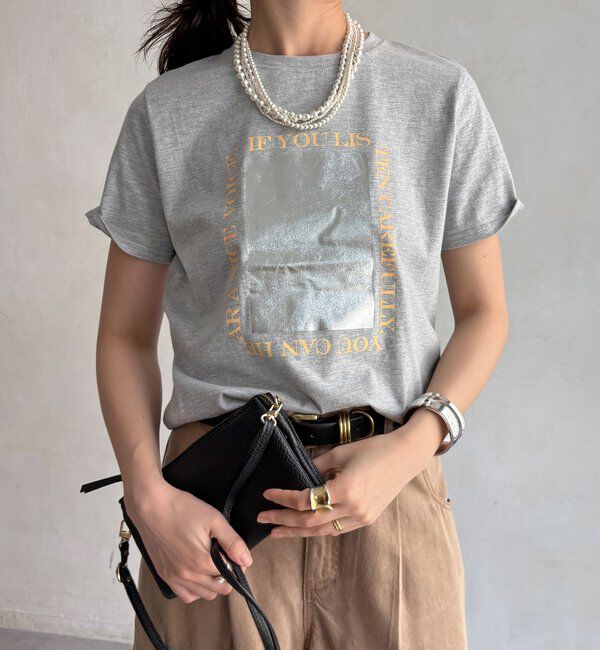  「【WEB限定】シルバープリントTEE」|Tシャツ・カットソー|