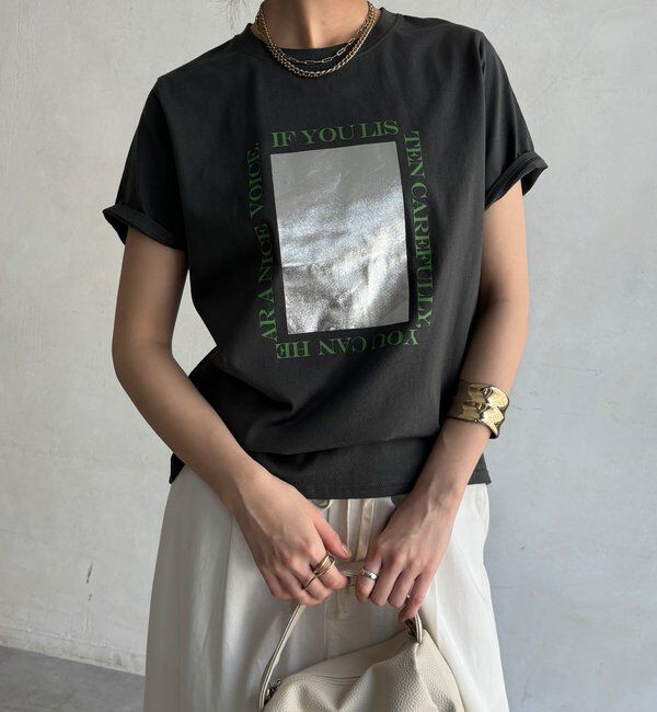  「【WEB限定】シルバープリントTEE」|Tシャツ・カットソー|