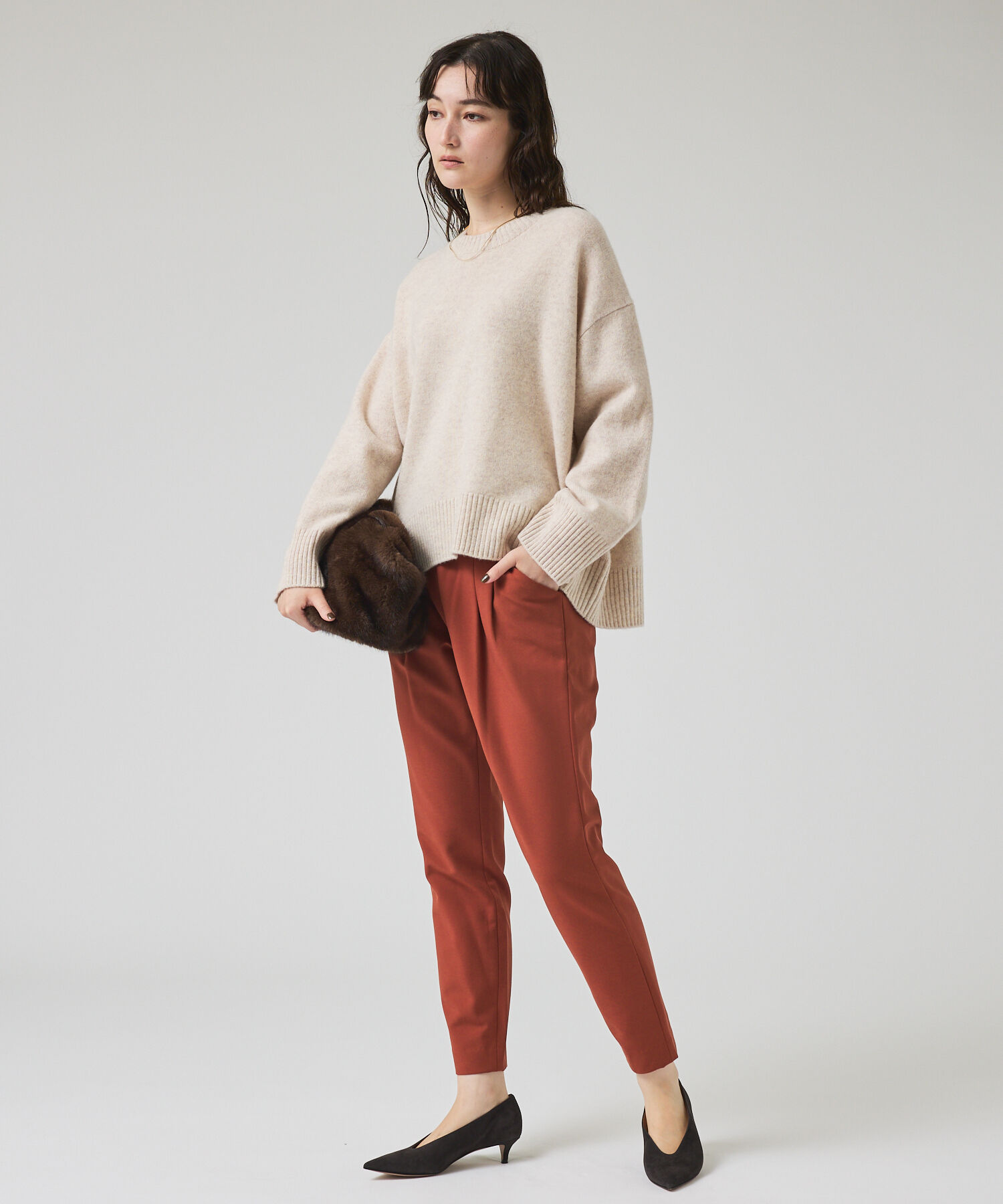 qualite「【大好評により今季も登場】2WAYバックピーチタックパンツ」|その他|