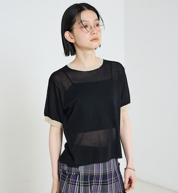 NOMINE「リンガー ニット Tシャツ」|Tシャツ・カットソー|
