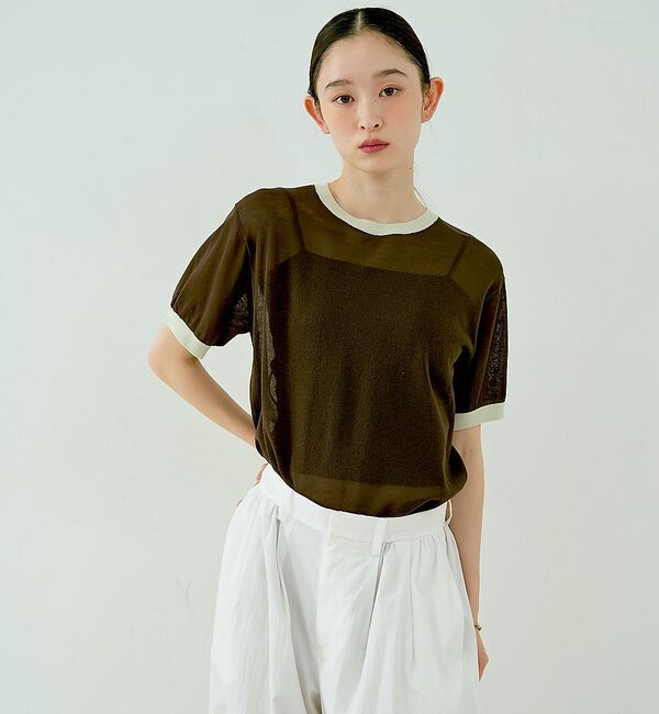 NOMINE「リンガー ニット Tシャツ」|Tシャツ・カットソー|