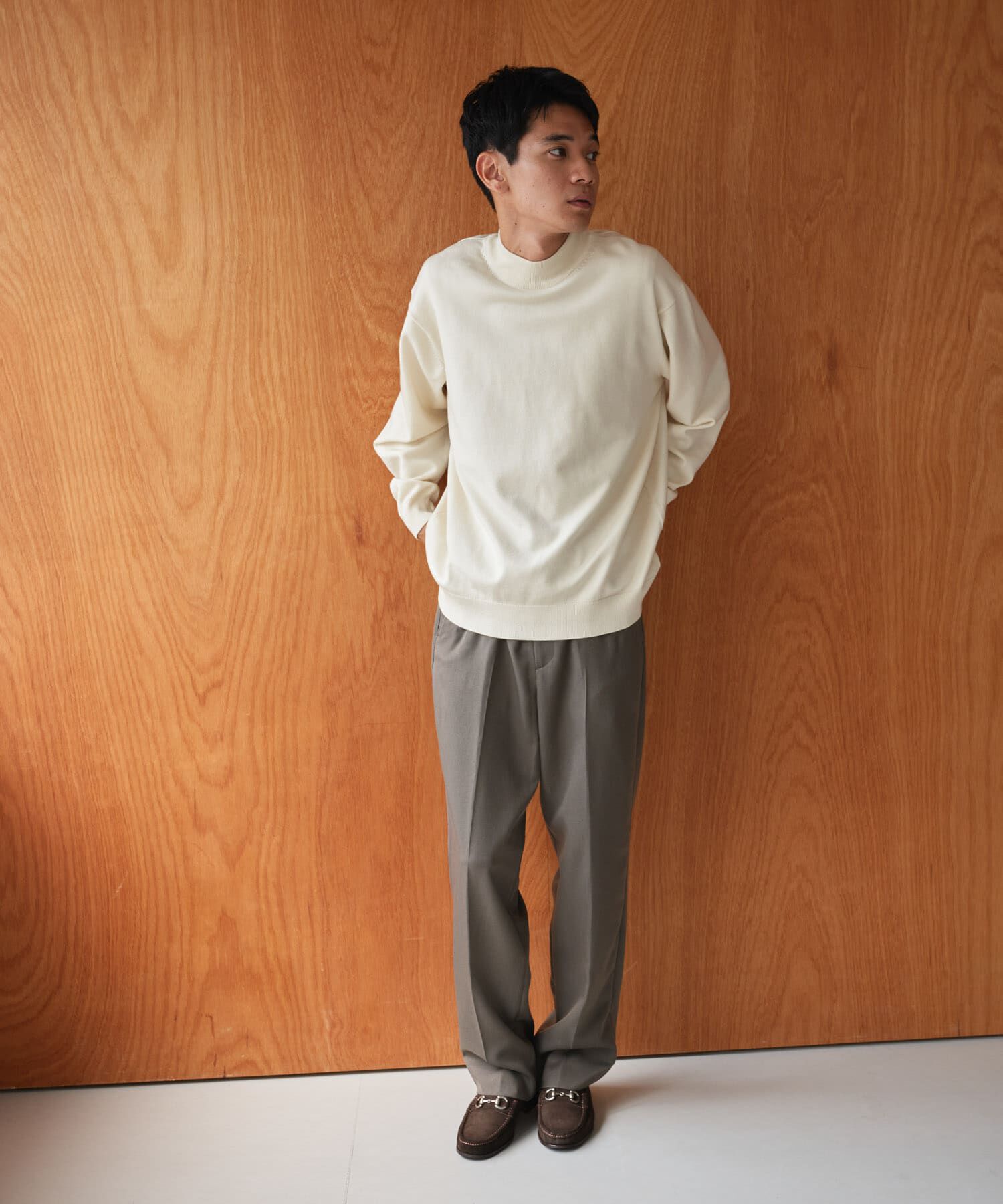 URBAN RESEARCH DOORS「『仁村紗和さん着用』『UR TECH 200日ニット』 モックネック」|ニット・セーター|