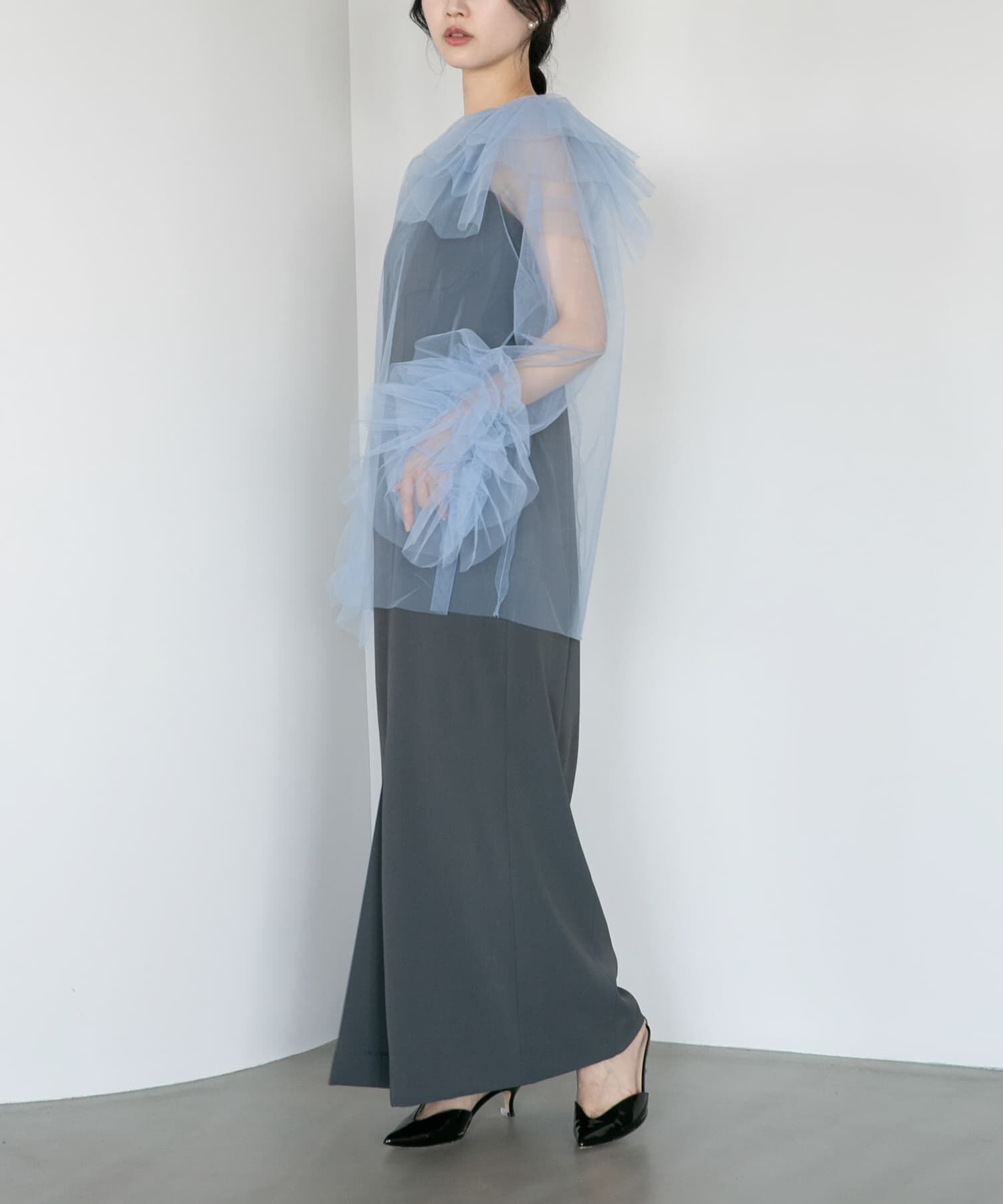 URBAN RESEARCH ROSSO「ANDRESD　blooming tulle dress」|ワンピース|