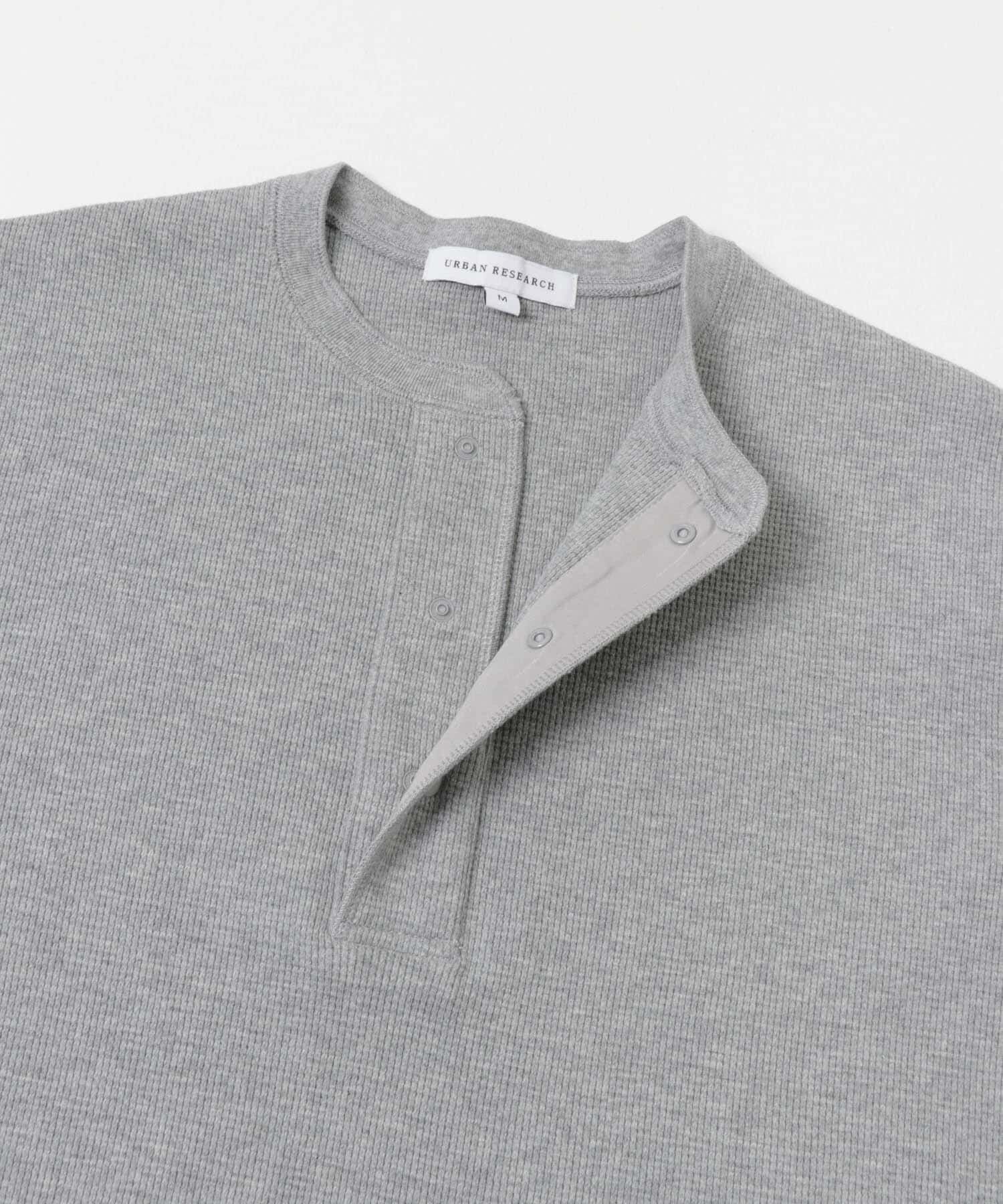URBAN RESEARCH「『UR TECH』度詰めワッフルヘンリーロングスリーブ」|Tシャツ・カットソー|