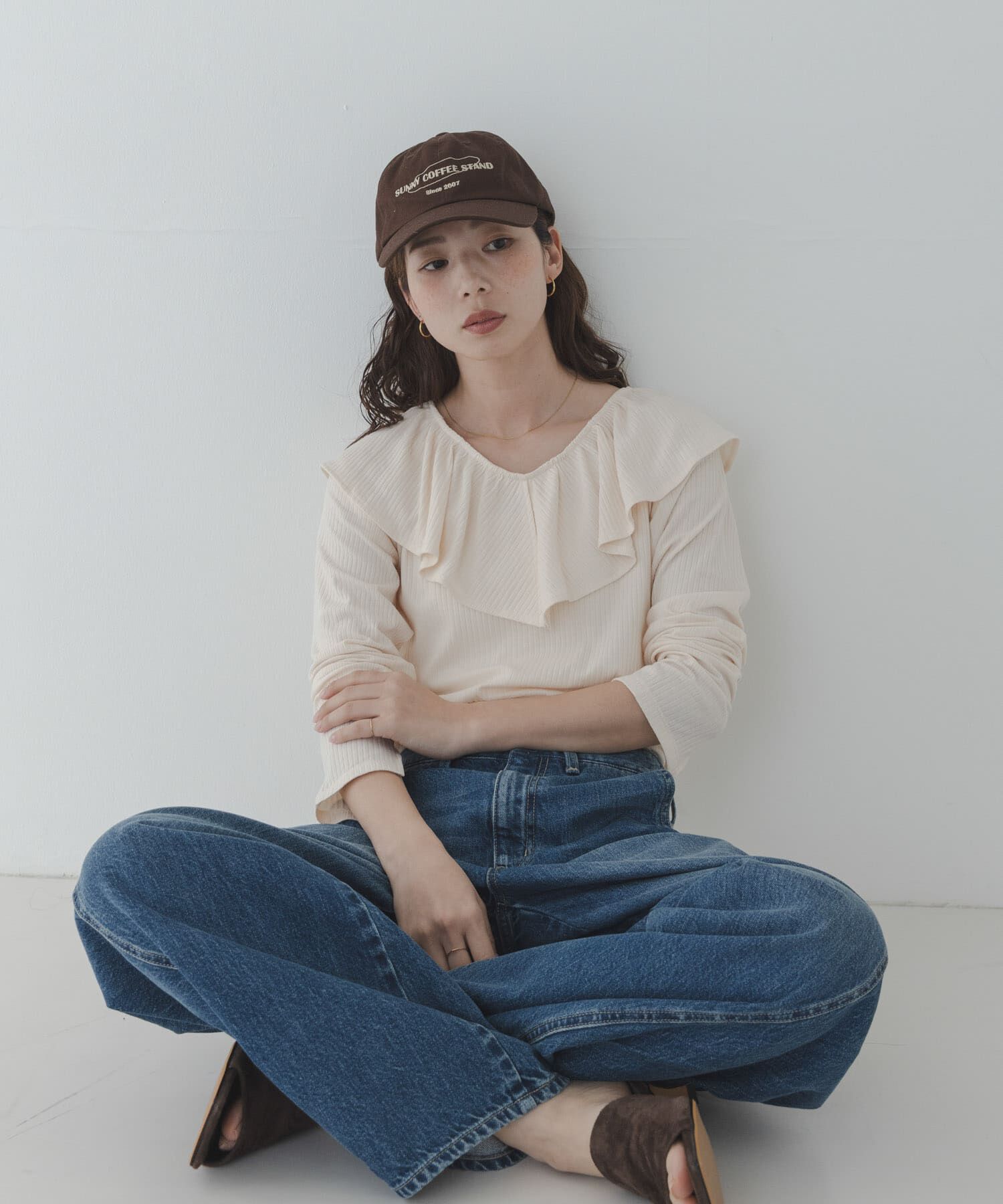 Sonny Label 「『WEB限定』フリルカラーテレコプルオーバー」|Tシャツ・カットソー|アイボリー