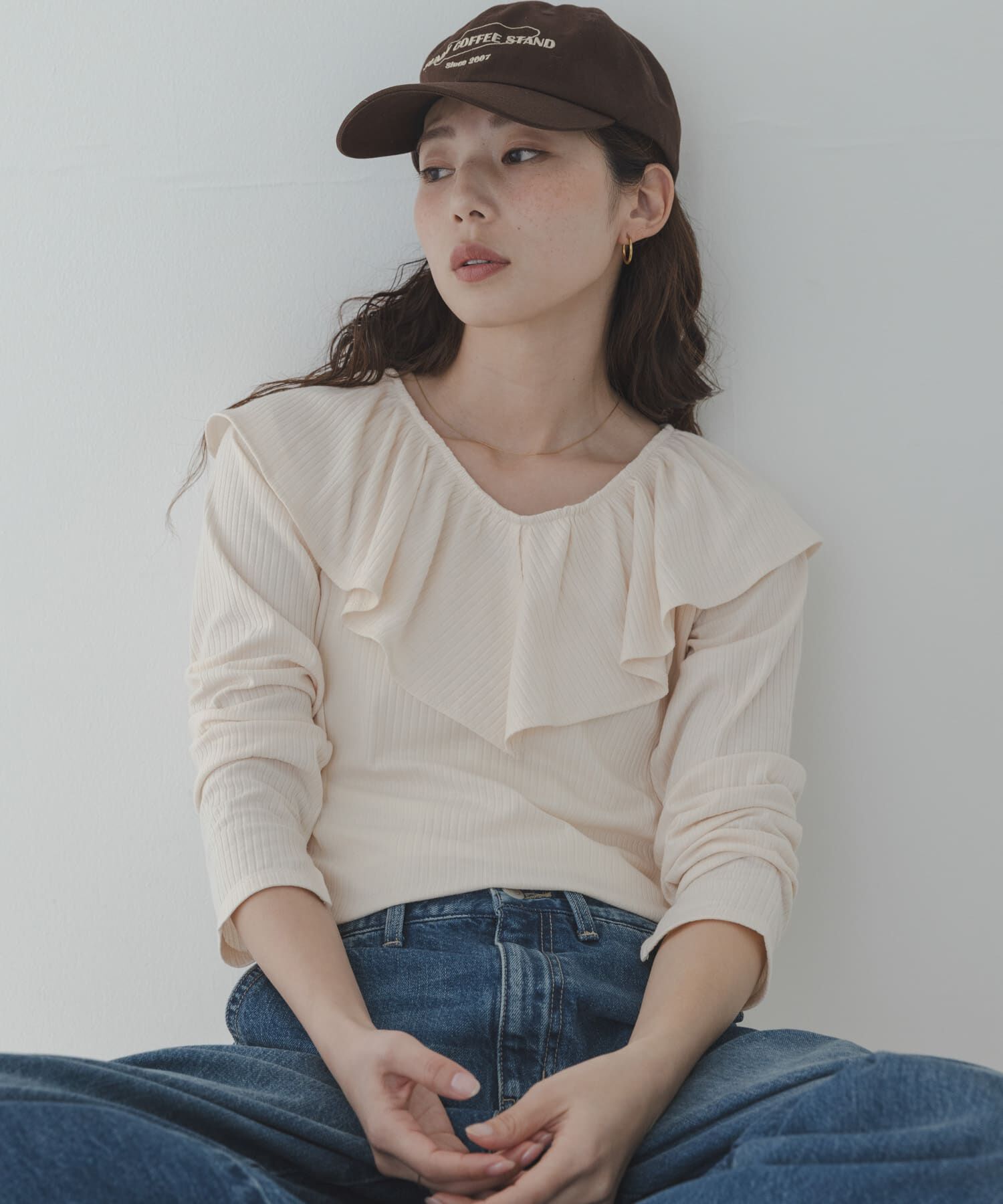 Sonny Label 「『WEB限定』フリルカラーテレコプルオーバー」|Tシャツ・カットソー|