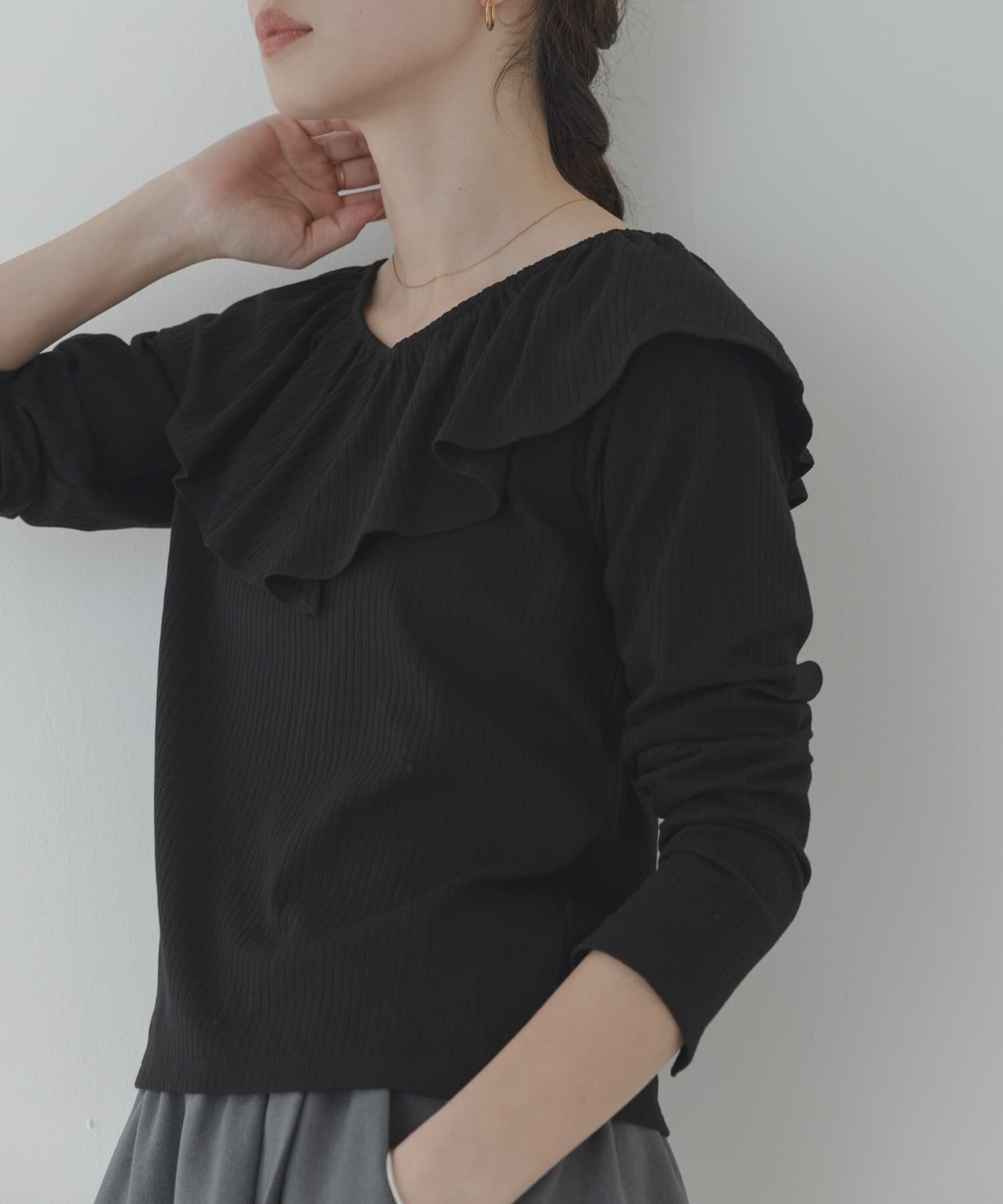 Sonny Label 「『WEB限定』フリルカラーテレコプルオーバー」|Tシャツ・カットソー|