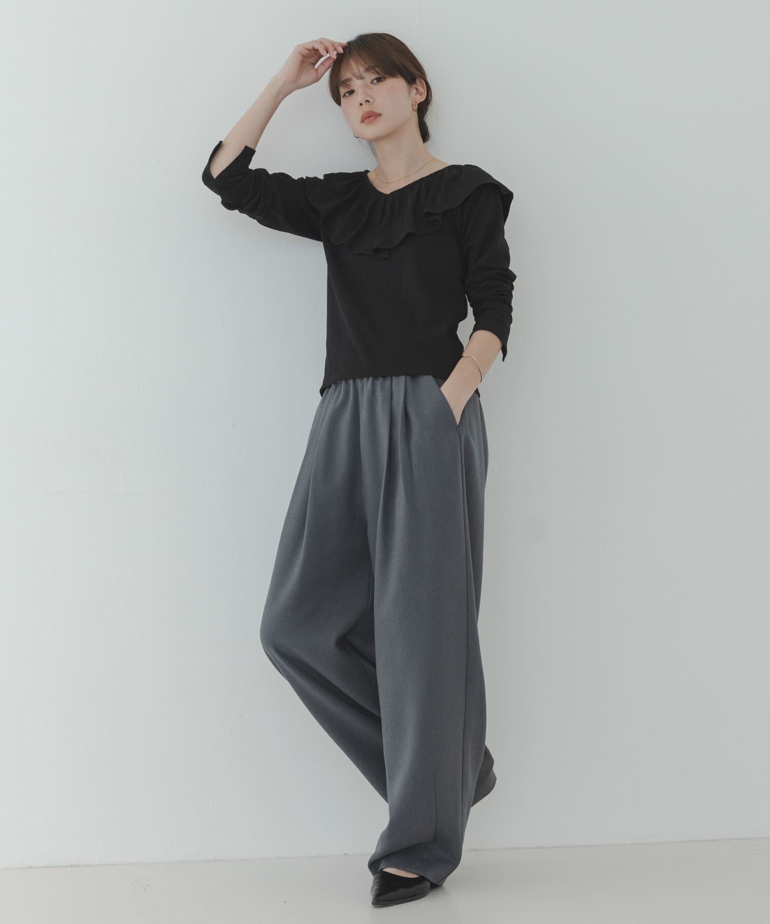 Sonny Label 「『WEB限定』フリルカラーテレコプルオーバー」|Tシャツ・カットソー|