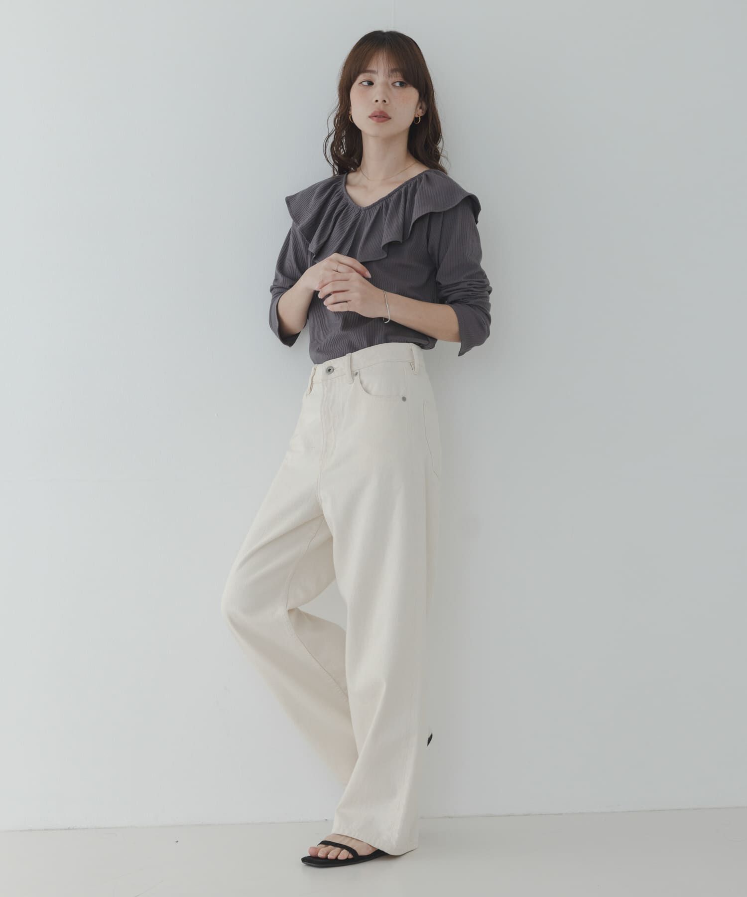 Sonny Label 「『WEB限定』フリルカラーテレコプルオーバー」|Tシャツ・カットソー|