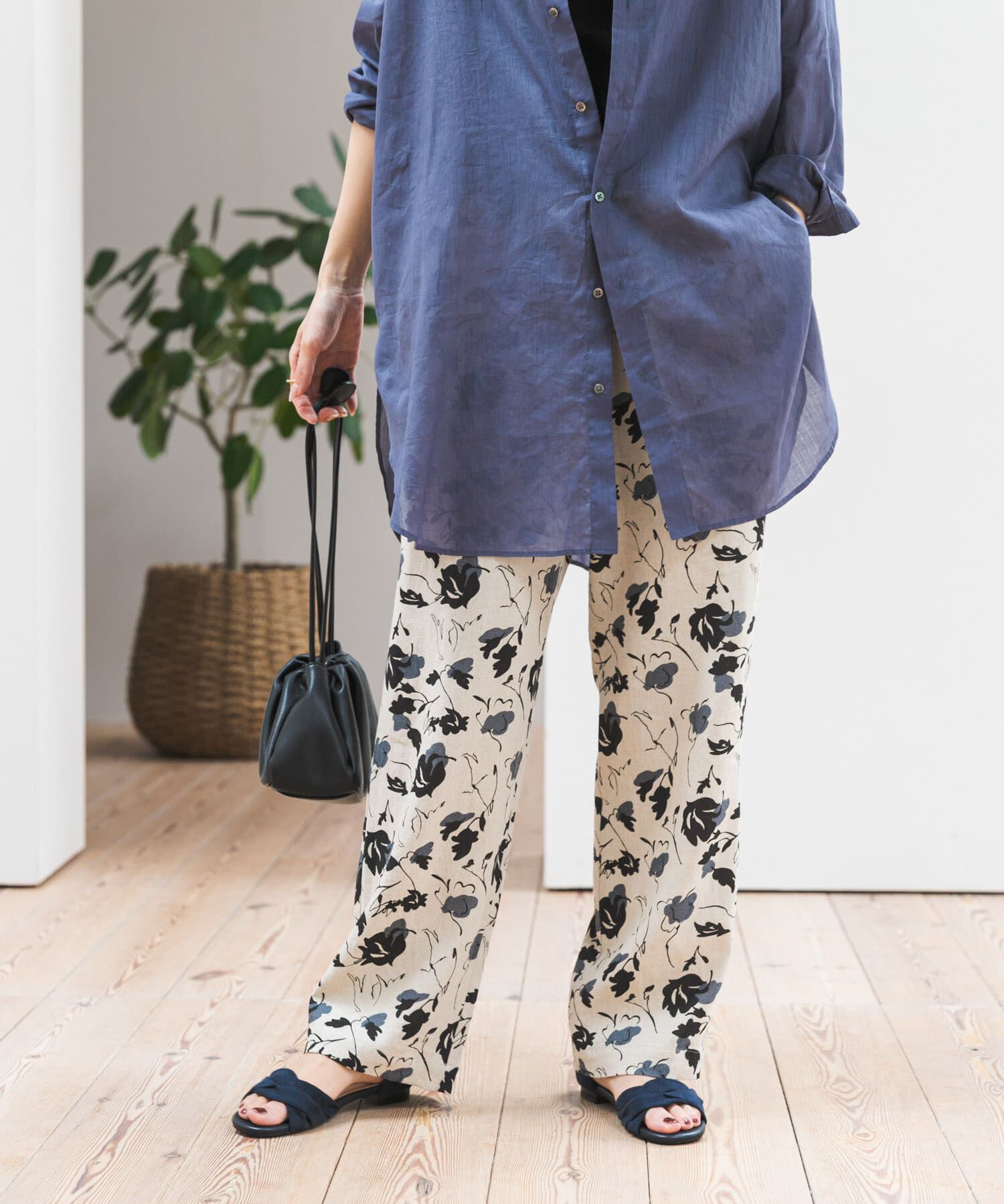 URBAN RESEARCH DOORS「『WEB限定カラー』リネンリヨセルプリントイージーパンツ」|その他|