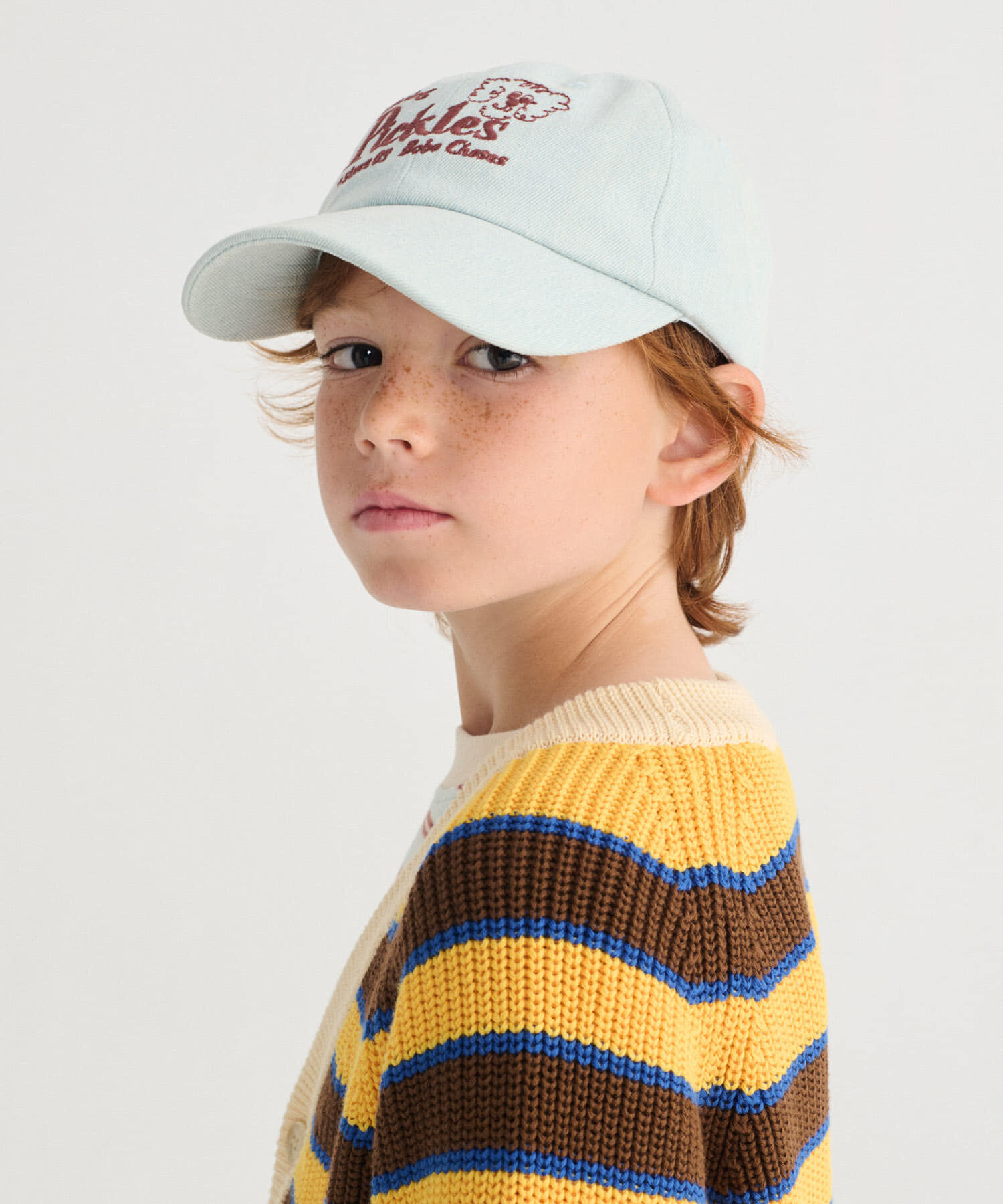 BOBO CHOSES PICKLES THE DOG DENIM CAP (KIDS)（URBAN RESEARCH DOORS