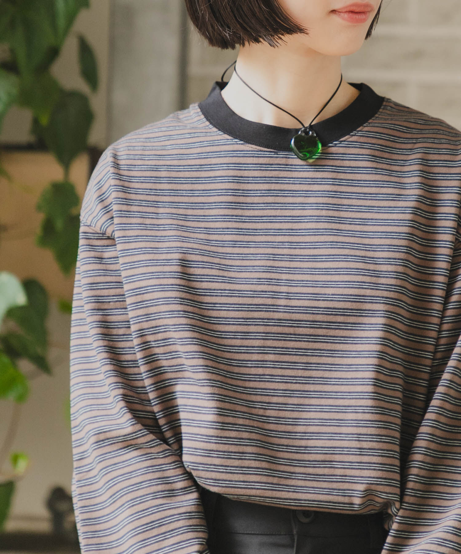 URBAN RESEARCH DOORS「『スタッフ企画』マルチボーダーロングTシャツ」|Tシャツ・カットソー|