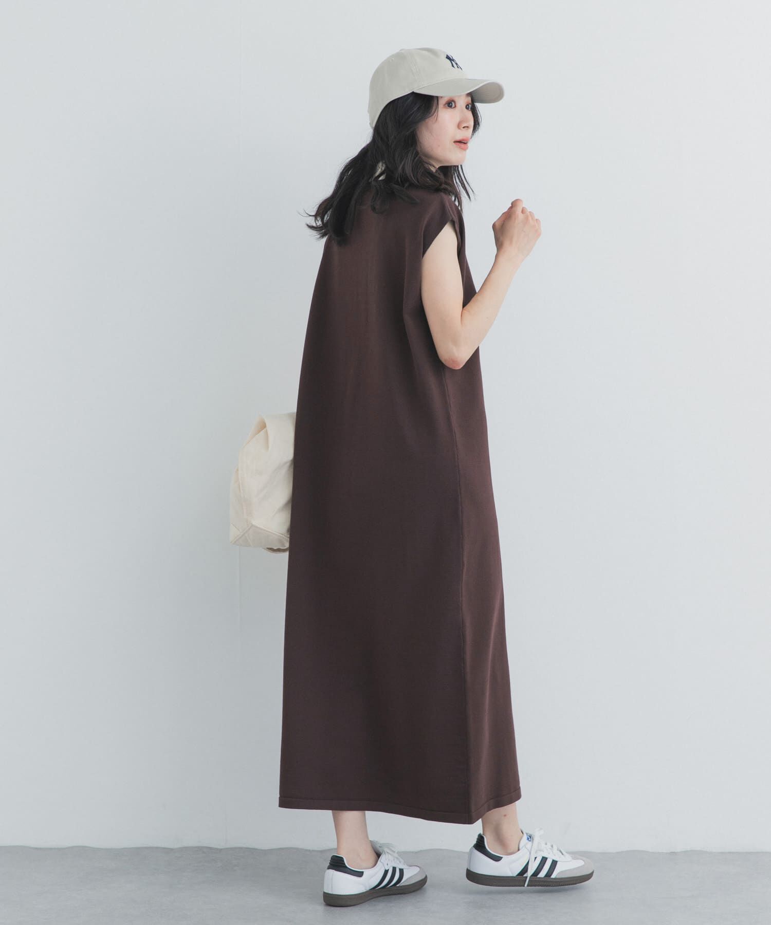 URBAN RESEARCH DOORS「フレンチスリーブニットワンピース」|ワンピース|