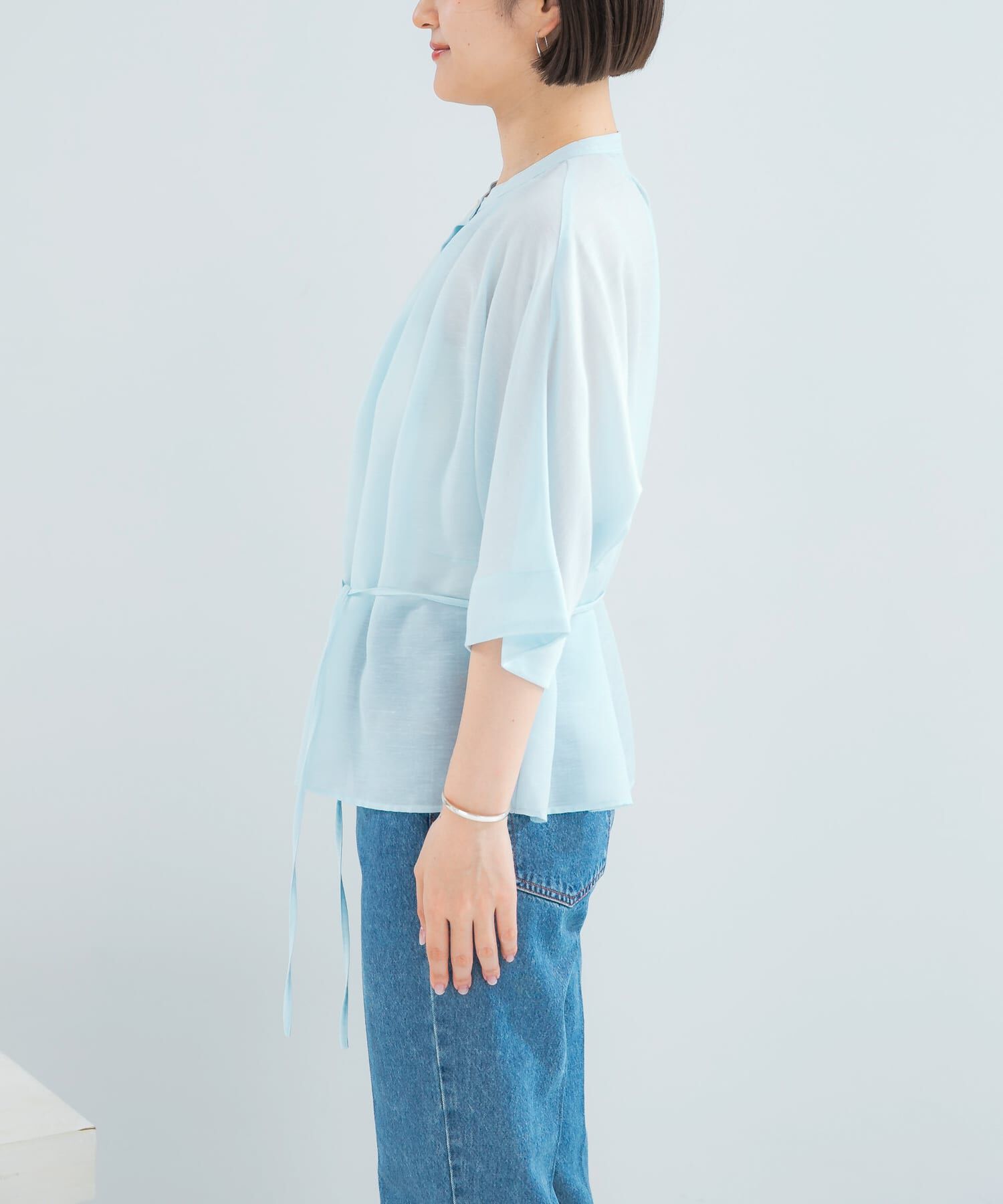 URBAN RESEARCH ROSSO「『WEB/一部店舗限定』リネン混ドルマンタックブラウス」|シャツ・ブラウス|
