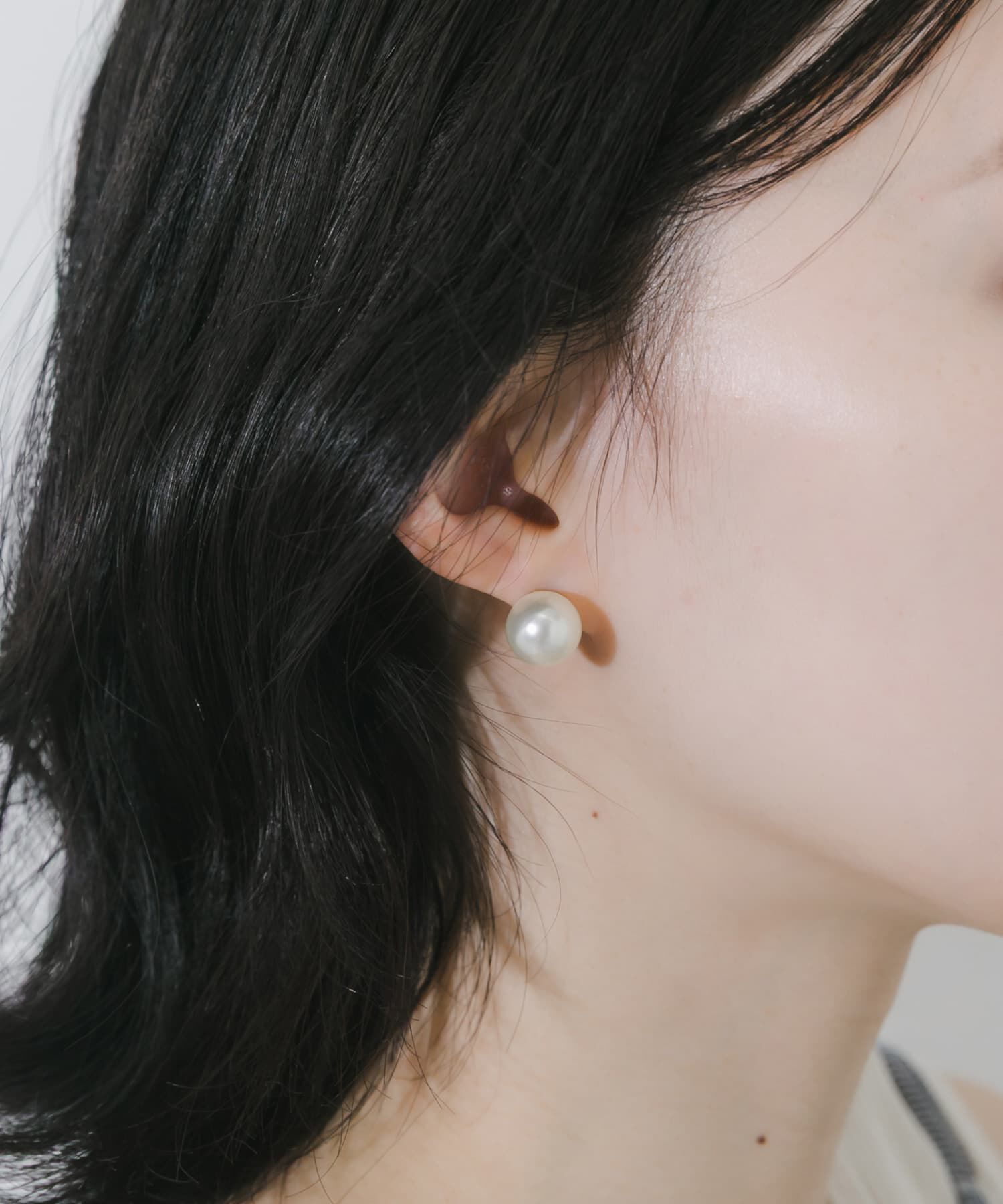 SMELLY「ステンレスパールピアス」|ピアス|
