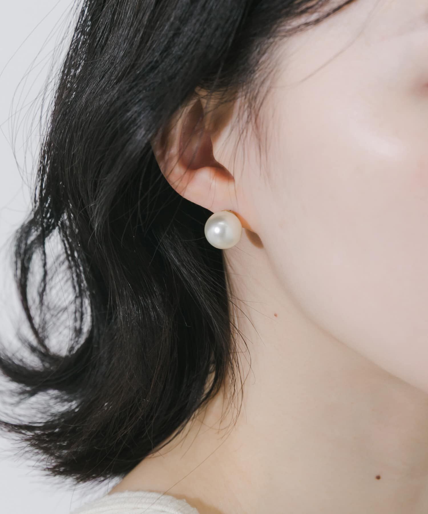 SMELLY「ステンレスパールピアス」|ピアス|