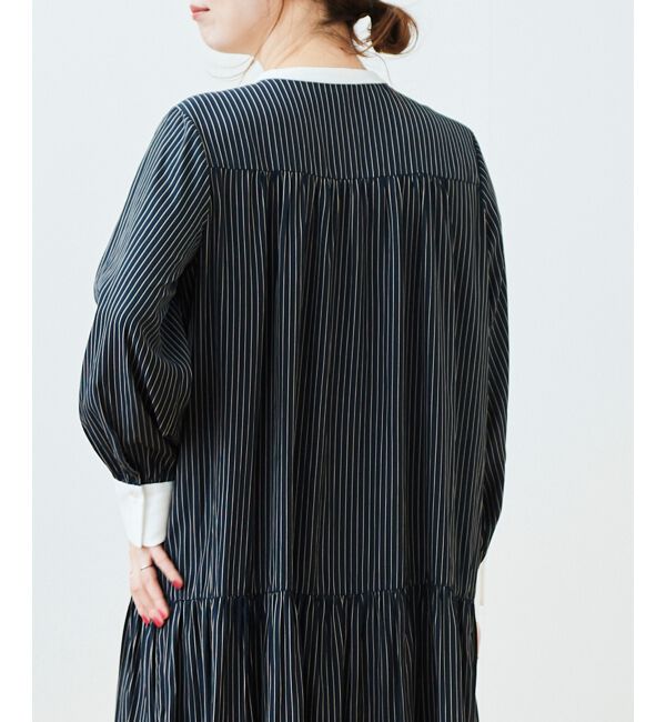 le.coeur blanc「カッセンストライプギャザーシャツワンピース」|その他|