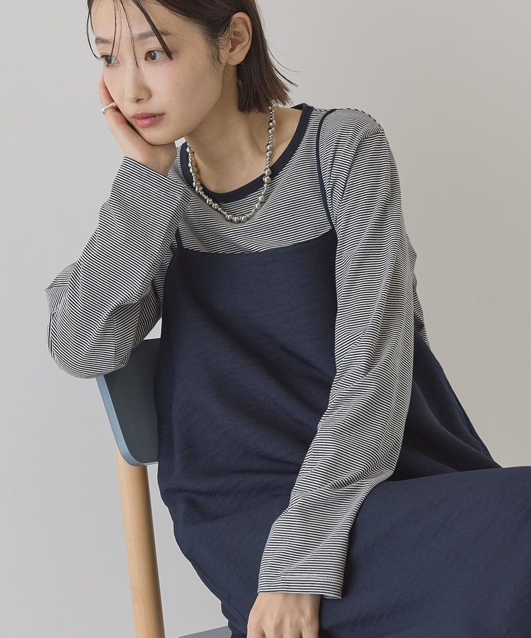 AMERICAN HOLIC「シアーカラーボーダープルオーバー」|Tシャツ・カットソー|