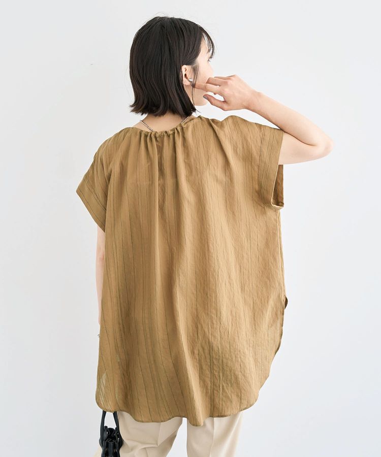 Green Parks「ドロストネックフレンチスリーブブラウス」|シャツ・ブラウス|