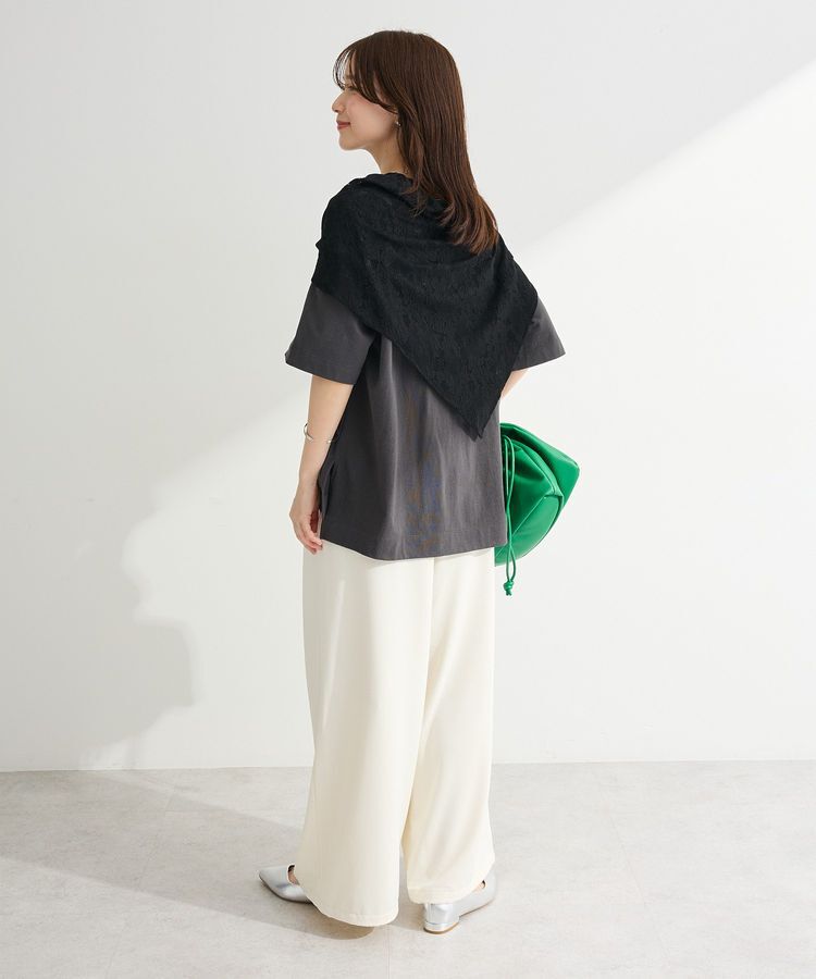 Green Parks「SET2点フォトTシャツ＋レーススカーフ」|Tシャツ・カットソー|