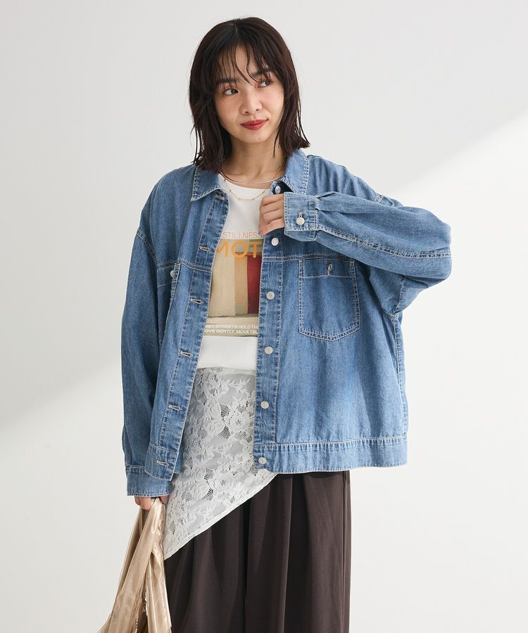 Green Parks「SET2点フォトTシャツ＋レーススカーフ」|Tシャツ・カットソー|