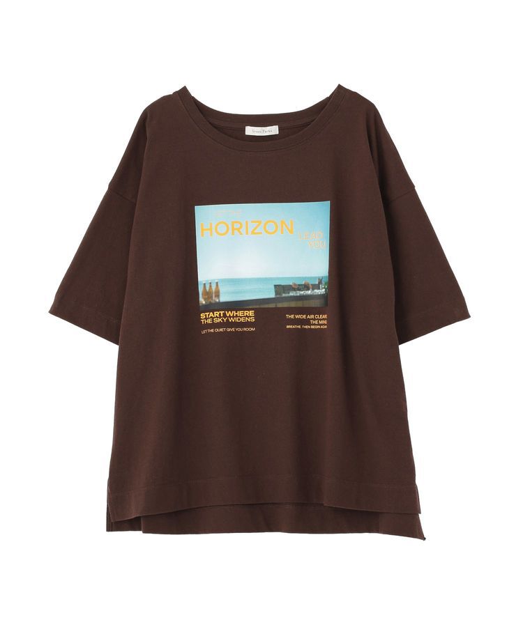 Green Parks「SET2点フォトTシャツ＋レーススカーフ」|Tシャツ・カットソー|