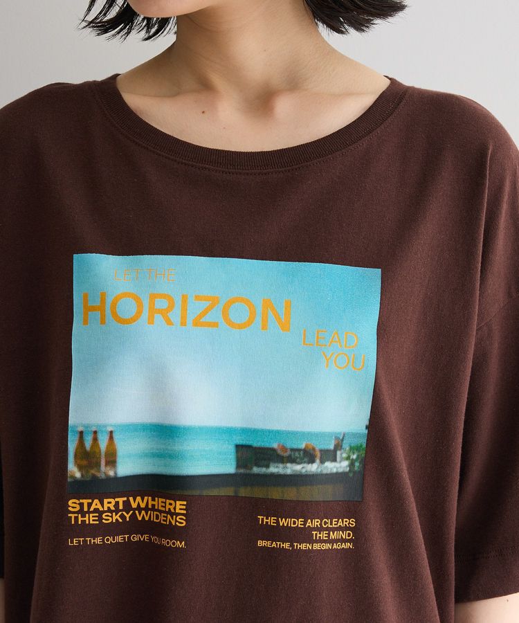 Green Parks「SET2点フォトTシャツ＋レーススカーフ」|Tシャツ・カットソー|