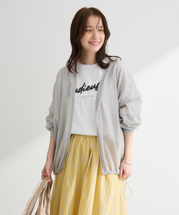 Green Parks「リングドットニットパーカー」|カーディガン|Light Gray
