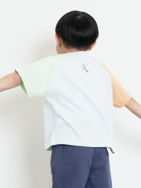 Samansa Mos2 Lagom「【ブルーイ】配色ラグランプリントTシャツ」|Tシャツ・カットソー|