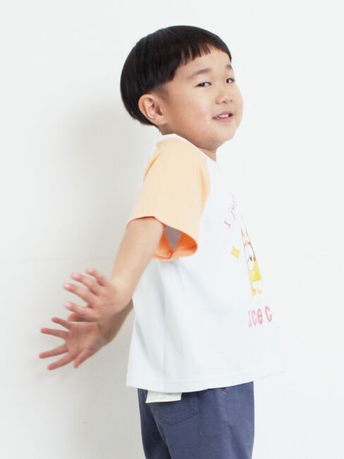 Samansa Mos2 Lagom「【ブルーイ】配色ラグランプリントTシャツ」|Tシャツ・カットソー|