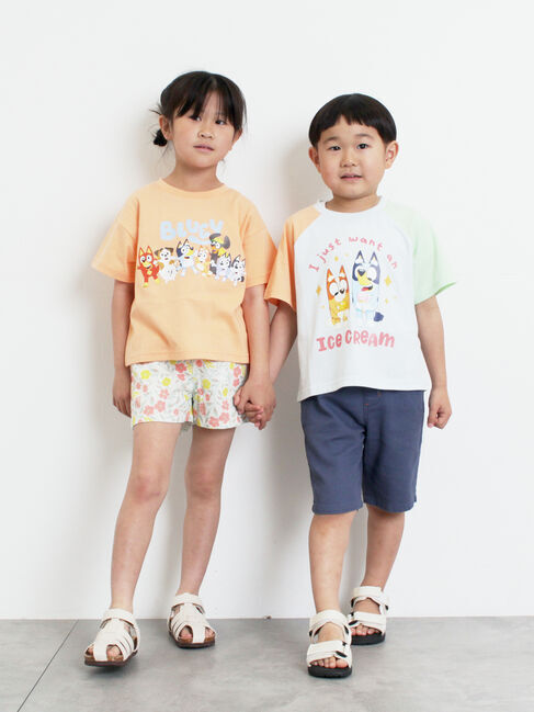 Samansa Mos2 Lagom「【ブルーイ】配色ラグランプリントTシャツ」|Tシャツ・カットソー|