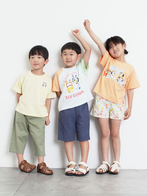 Samansa Mos2 Lagom「【ブルーイ】配色ラグランプリントTシャツ」|Tシャツ・カットソー|
