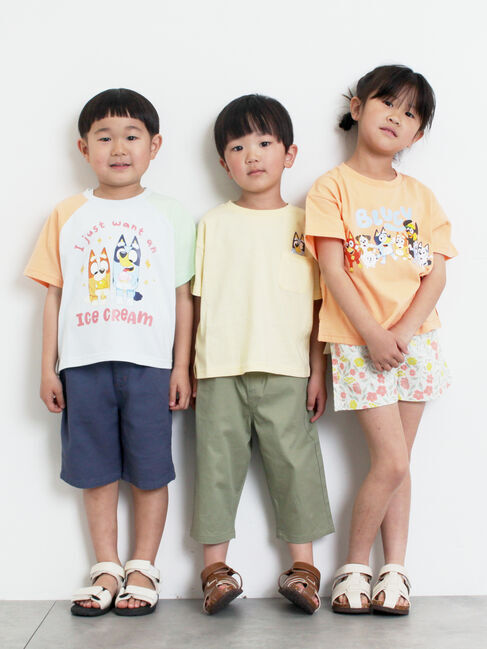 Samansa Mos2 Lagom「【ブルーイ】配色ラグランプリントTシャツ」|Tシャツ・カットソー|