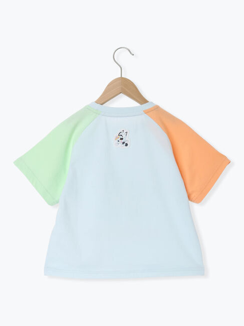 Samansa Mos2 Lagom「【ブルーイ】配色ラグランプリントTシャツ」|Tシャツ・カットソー|