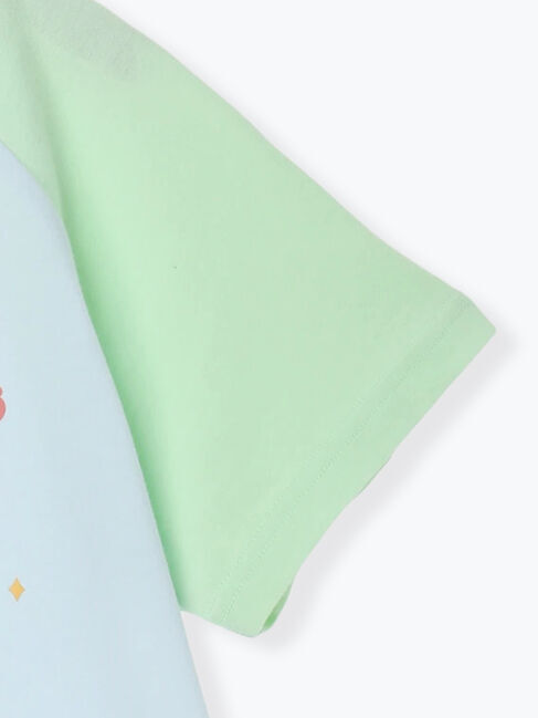 Samansa Mos2 Lagom「【ブルーイ】配色ラグランプリントTシャツ」|Tシャツ・カットソー|
