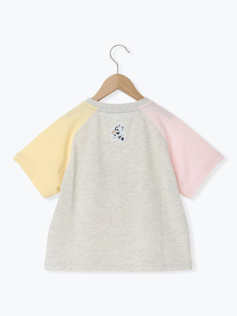Samansa Mos2 Lagom「【ブルーイ】配色ラグランプリントTシャツ」|Tシャツ・カットソー|