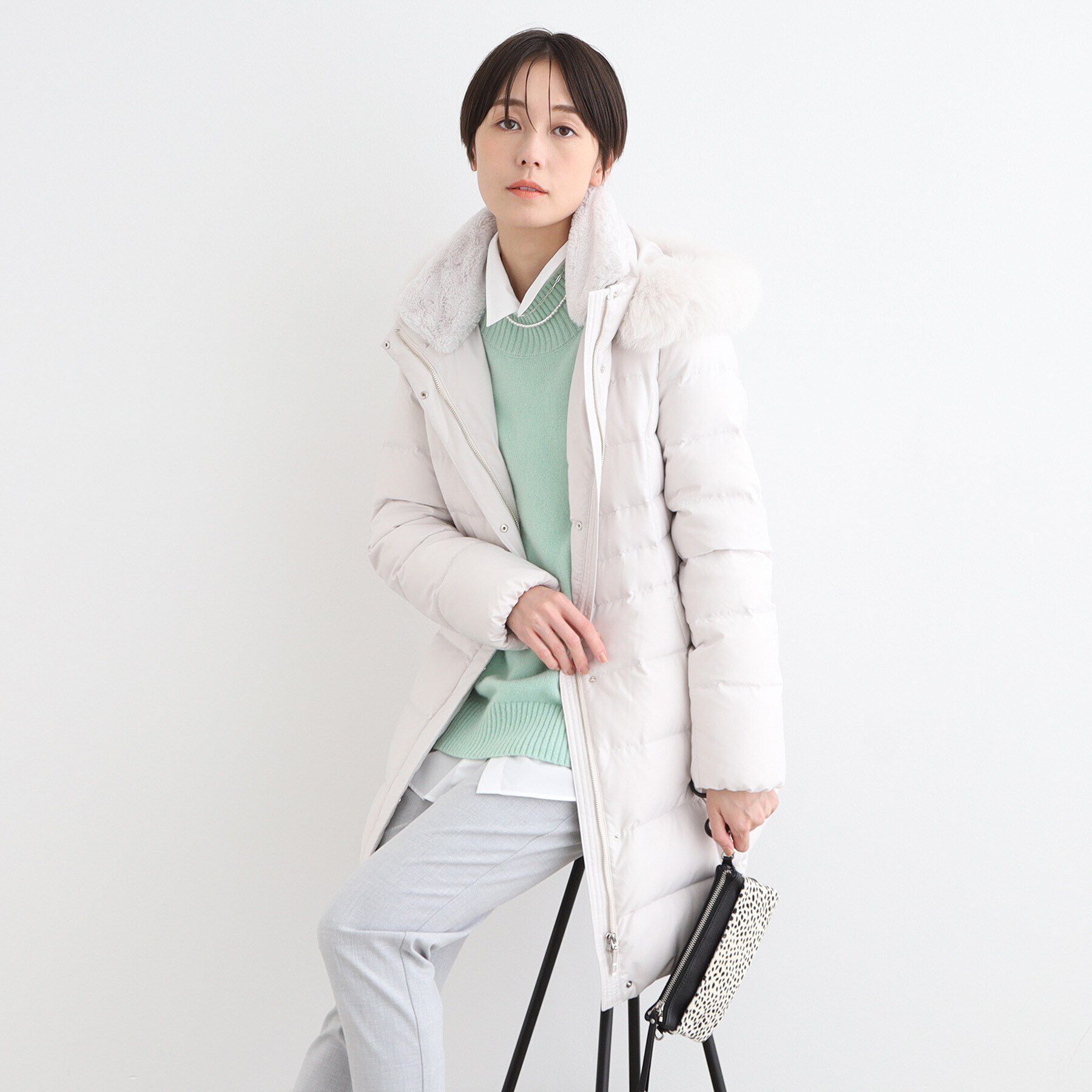 INDIVI「【名品／撥水／抗菌防臭】ロング リサイクルダウンコート」|ダウン|
