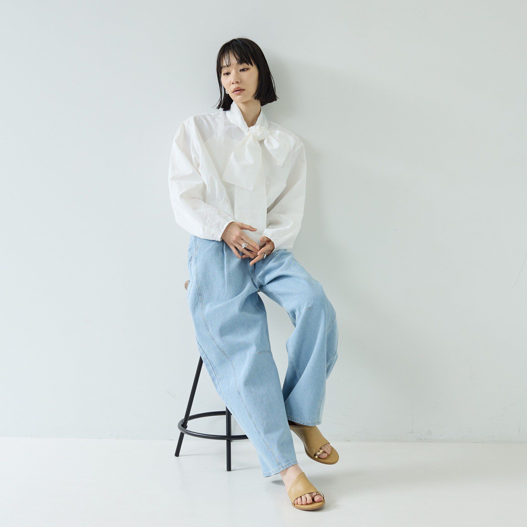 GALLEST「ボウタイシャツブルゾン」|シャツ・ブラウス|