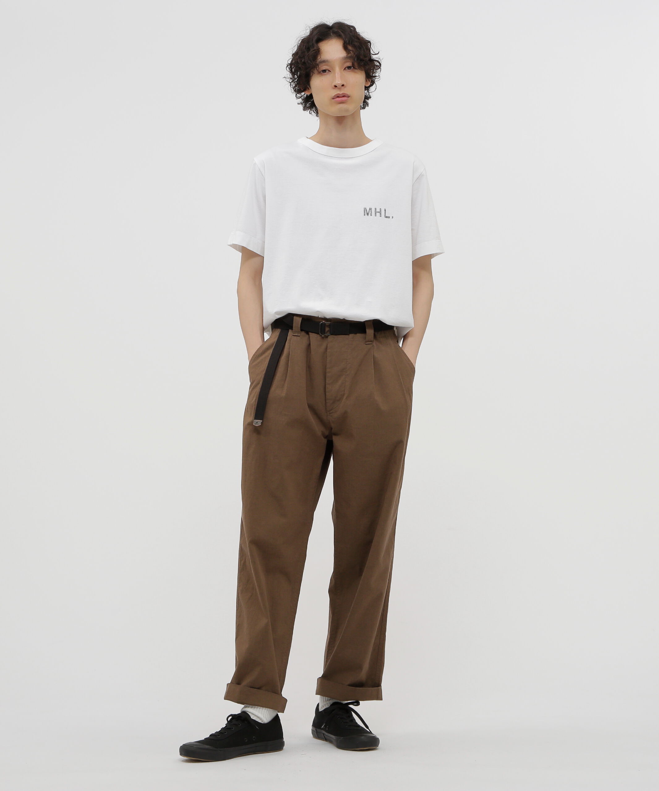 MHL.「FADED PRINTED COTTON JERSEY」|Tシャツ・カットソー|
