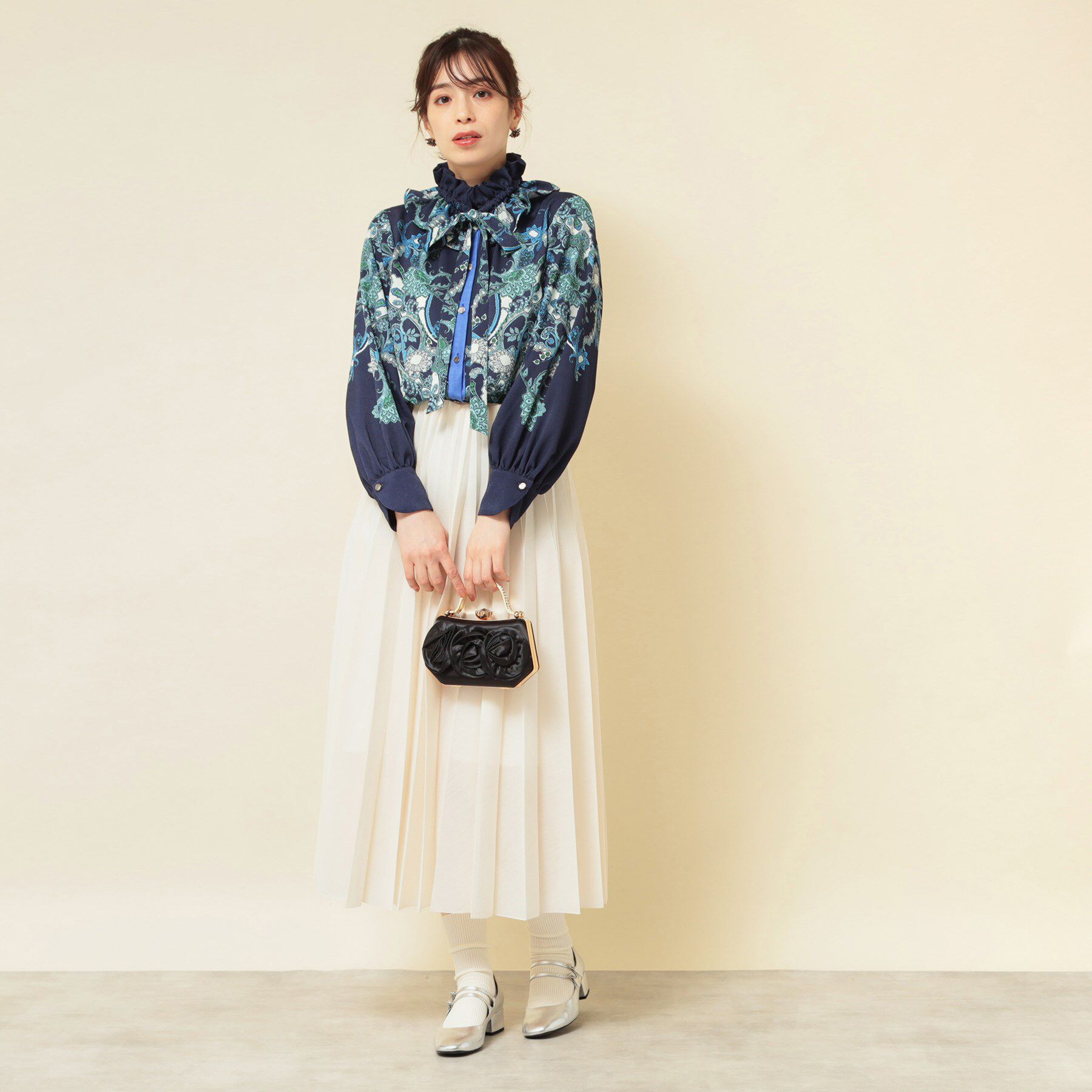 SunaUna「【COLLECTION LINE】オリエンタルパネル柄ブラウス」|シャツ・ブラウス|