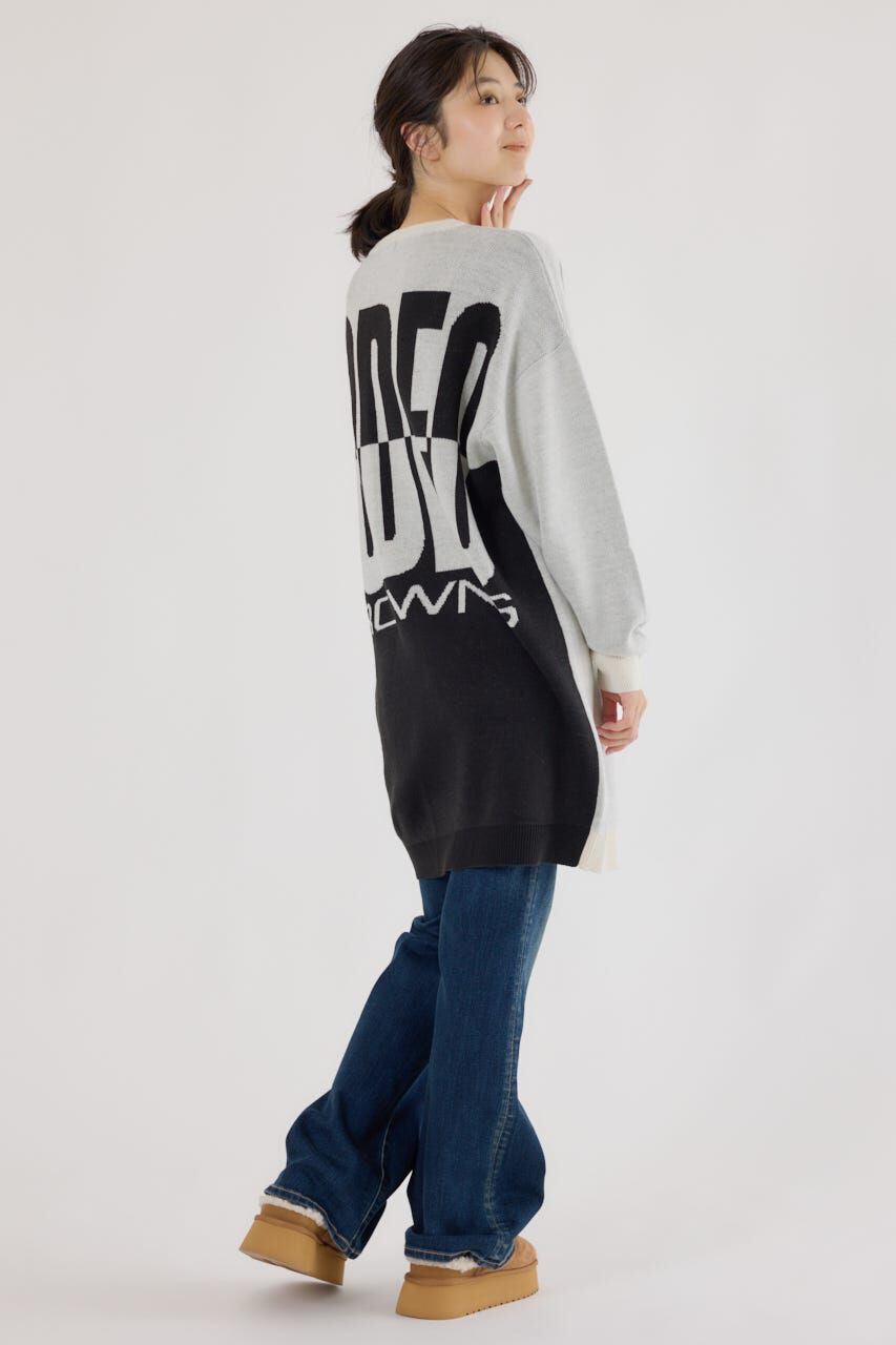 RODEO CROWNS「バックバイカラーロゴニットワンピース」|ワンピース|